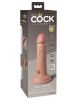 King Cock Elite 6 Inch Vibrating Silicone Dual  Silicone Dual Density Cock - Light