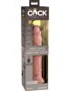 King Cock Elite 9 Inch Vibrating Silicone Dual  Density Cock With Remote - Light
